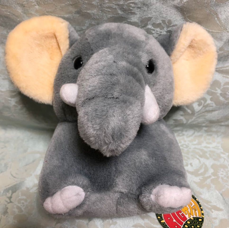 namco BIG Safari elephant 2 body set soft toy Namco image ..meruhen fancy Showa Retro * laundry ending 