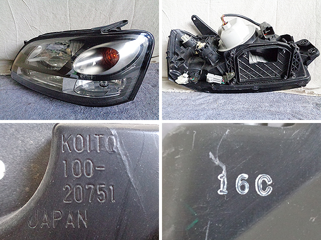 レガシィ BH5 HID 左 ヘッドライト KOITO 100-20751 ジャンク扱い品 【Su-0026】_画像3