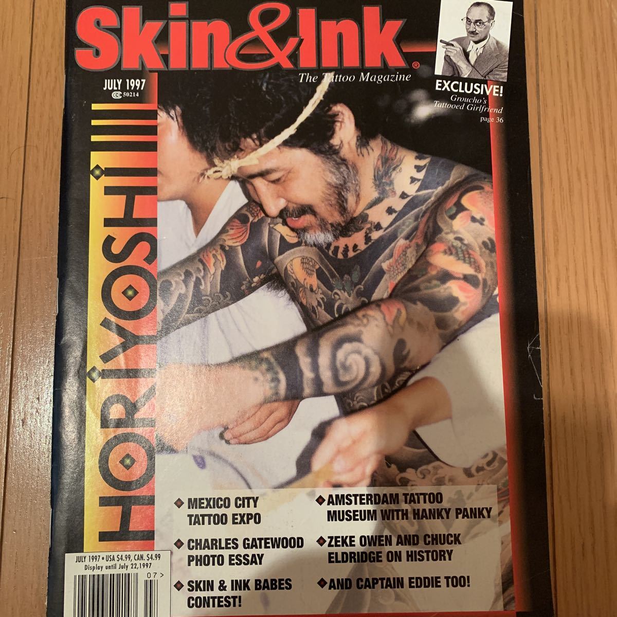 Skin&Ink 洋書 タトゥー Tattoo ＨＯＲＩＹＯＳＨＩⅢ HISTORY　横浜 三代目 彫よし 歴史 12ページ　初代 彫よし 1960年 レア 幻の書 発掘_画像1