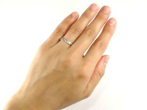 結婚指輪 ペアリング ペア プラチナ マリッジリング ハワイアンジュエリー ダイヤ ダイヤモンド一粒 本セット 結婚式 ストレート メンズ - 4