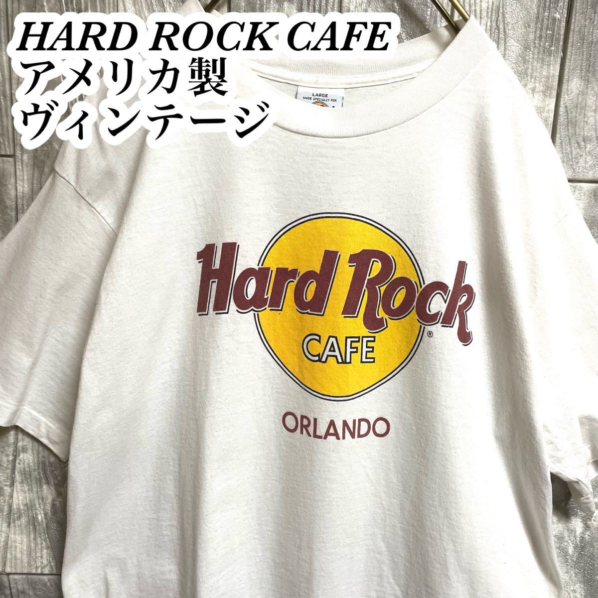 HardRockCAFE ORLANDO ヴィンテージT 90s 袖裾シングル(90s HardRockCAFE ORLANDO ヴィンテージT 90s 袖裾シングル(90s