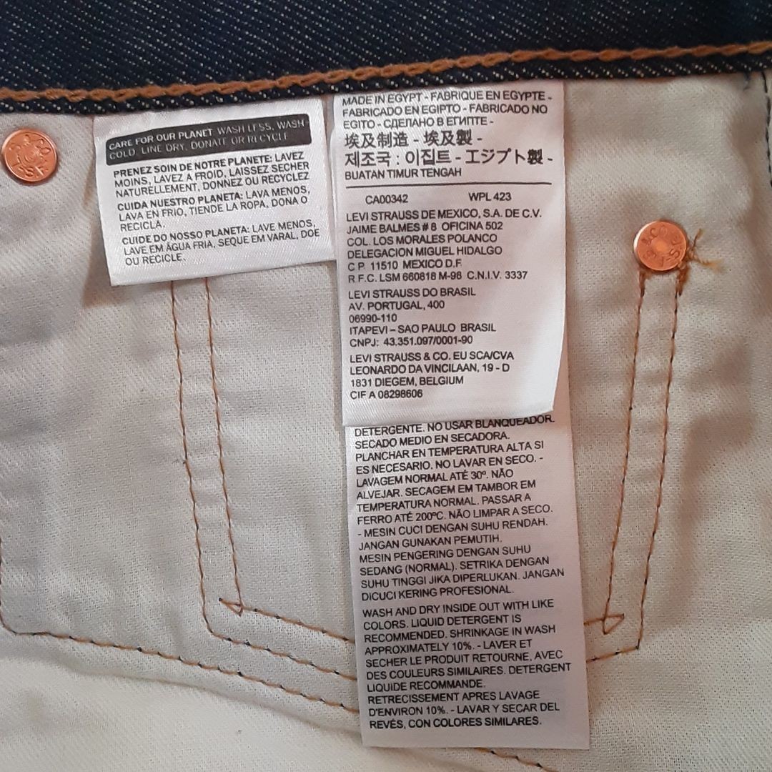 リーバイス501 リジット エジプト製 W33L34 未使用 USライン リーバイス501 リジット エジプト製 W33L34 未使用 USライン