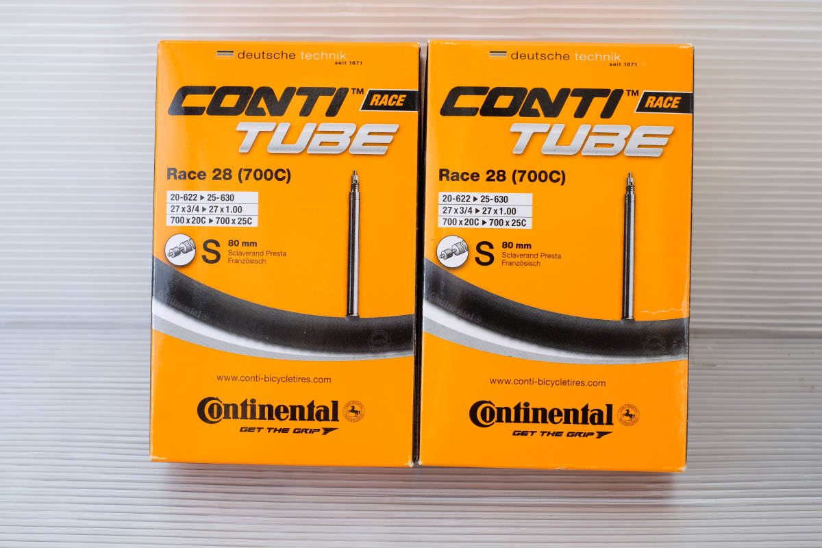 continental チューブ 80mm 2本set 純正箱付 700x20-25c 仏式 コンチネンタル 感謝価格 continental チューブ 80mm 2本set 純正箱付 700x20-25c 仏式 コンチネンタル 感謝価格