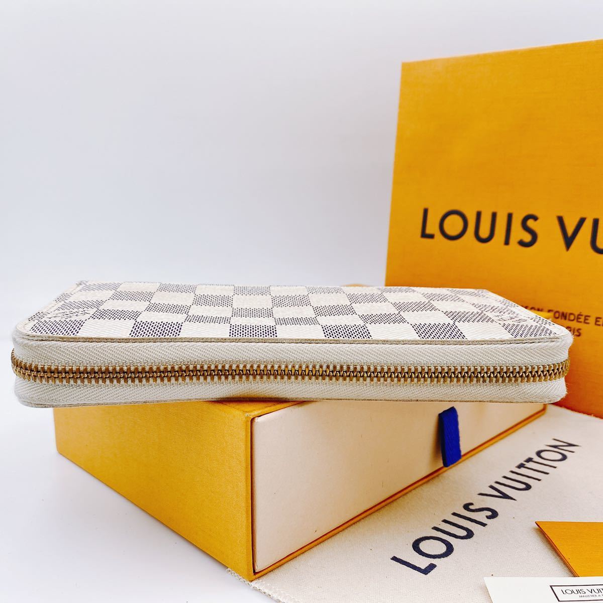 A518【美品】LOUIS VUITTON ルイヴィトン ダミエ アズール ジッピー