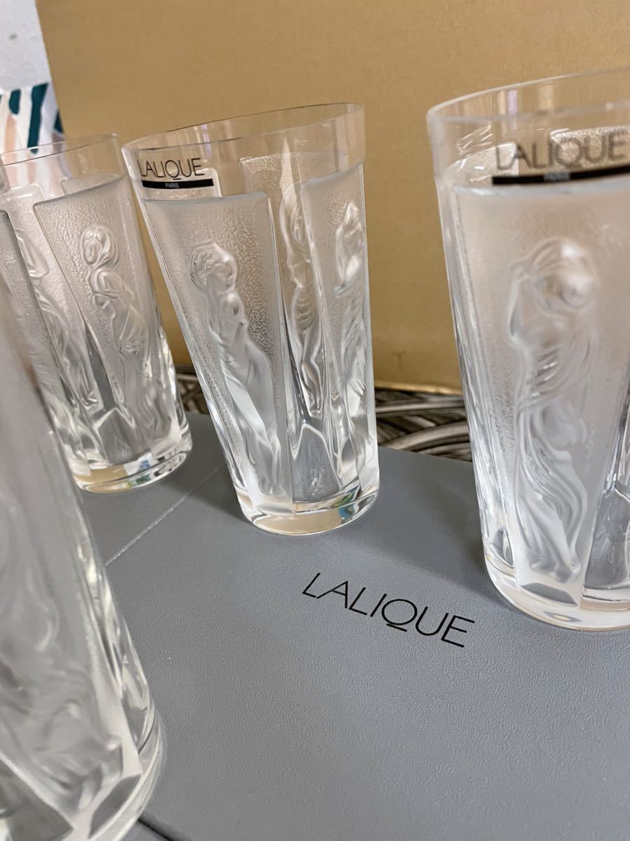 未使用 ラリック ミューズ タンブラー ペアグラス 6客LALIQUE 女神 未使用 ラリック ミューズ タンブラー ペアグラス 6客LALIQUE 女神