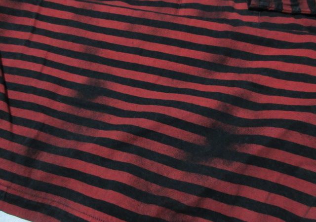希少 未使用 MINEDENIM マインデニム 掠れ かすれ ボーダー Tシャツ 黒
