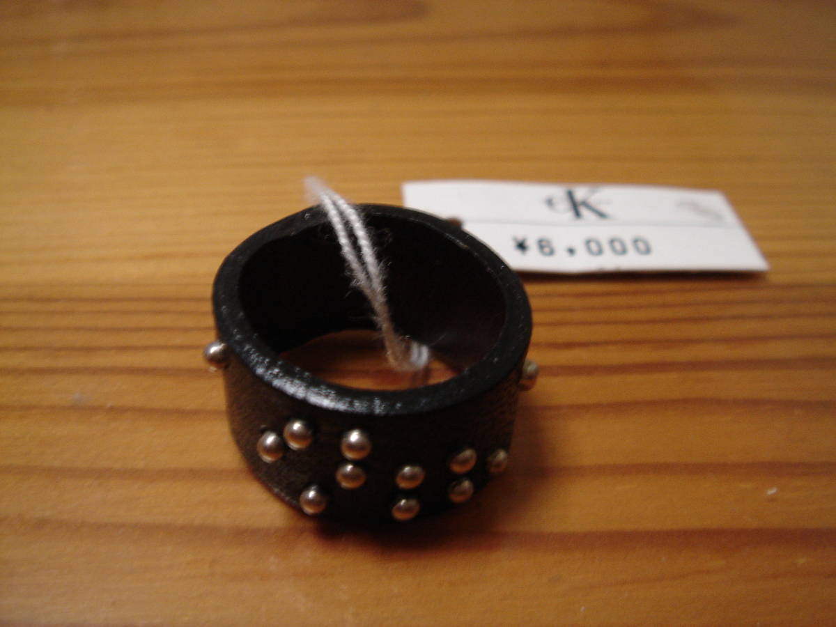 [Calvin Klein( Calvin Klein )] tack attaching leather ring [CK]