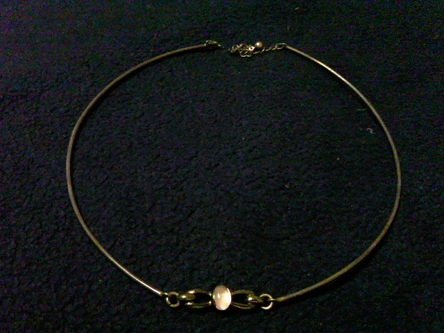  choker silver & moonstone Fit feeling. exist smooth line. choker necklace [ accessories ]