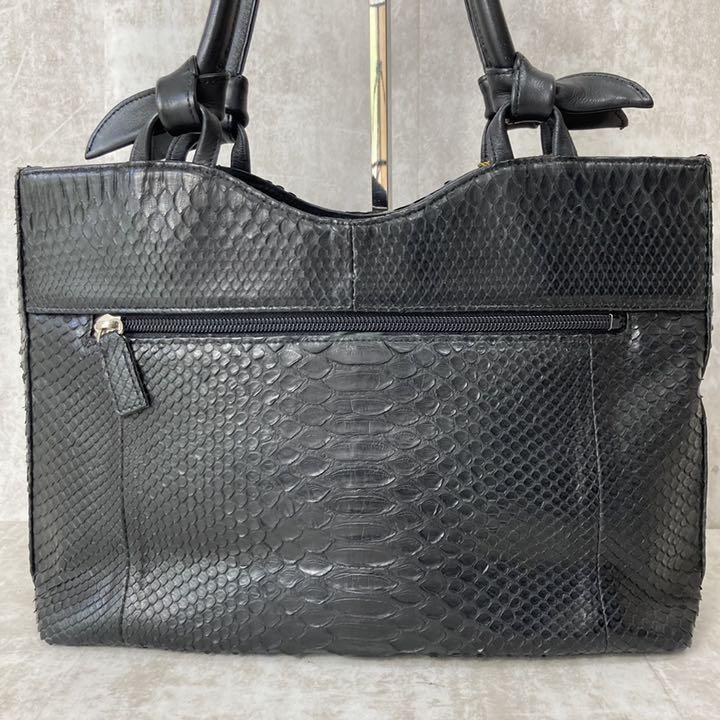 美品】JRA認定バッグ パイソンレザー トートバッグ ハンド 本革 リアル
