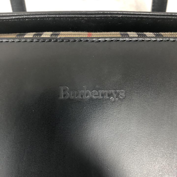 美品】BURBERRY バーバリー バニティーバッグ ハンドバッグ 化粧ポーチ