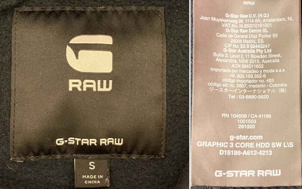 G-STAR RAW ジースターロウ プルオーバーパーカー 紺 ネイビー サイズS メンズ パーカー スウェット_画像5