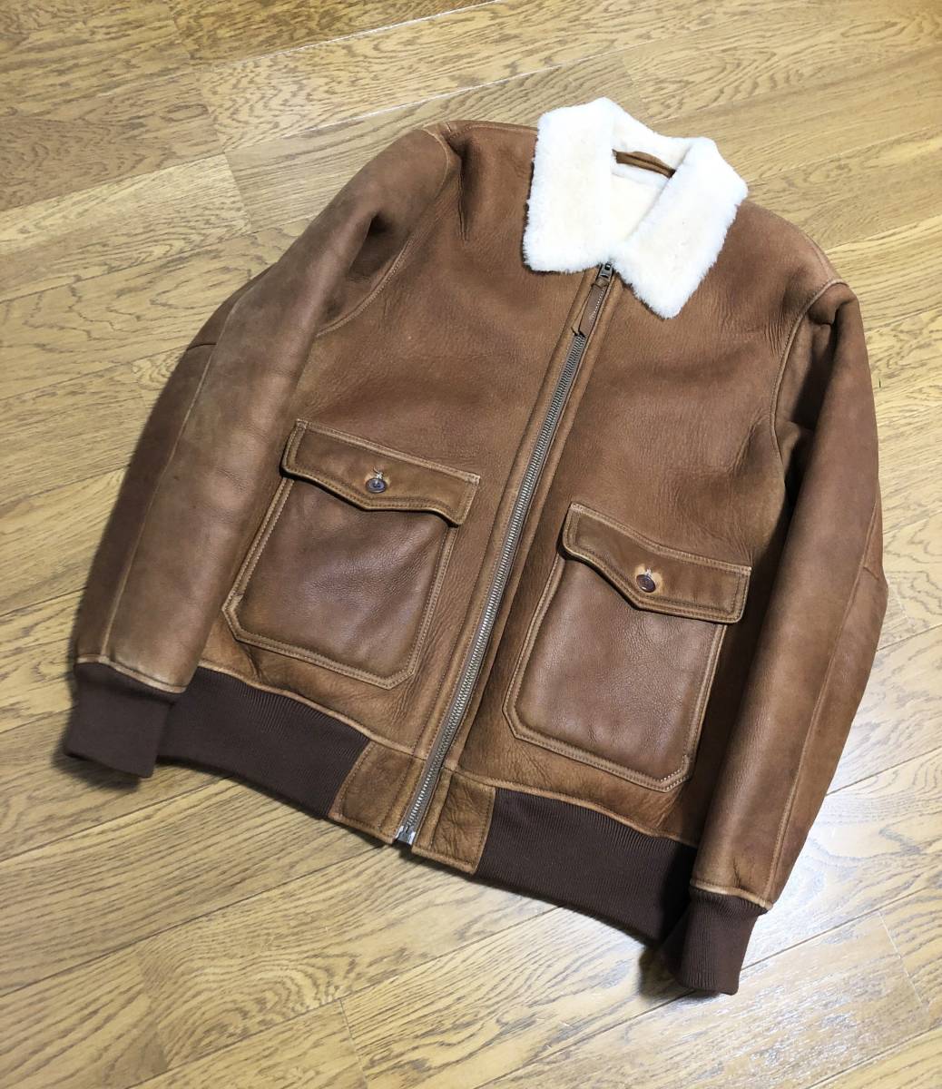 高額売筋】 羊革 ライダース フライトレザージャケット オールムートン