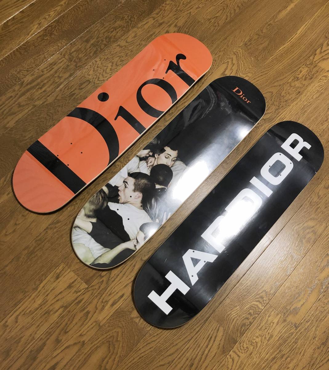  не использовался *[DIOR HOMME] 2017 SKATEBOARD DECK 3SET шелковый шаблон скейтборд скейтборд 3 шт. комплект Dior Homme 