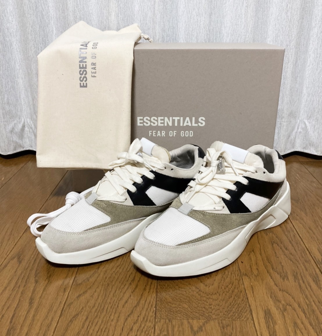 美品☆[ESSENTIALS FRAR OF GOD] Distance Runner ディスタンスランナー ローカットスニーカー 41 ポルトガル製 エッセンシャルズ