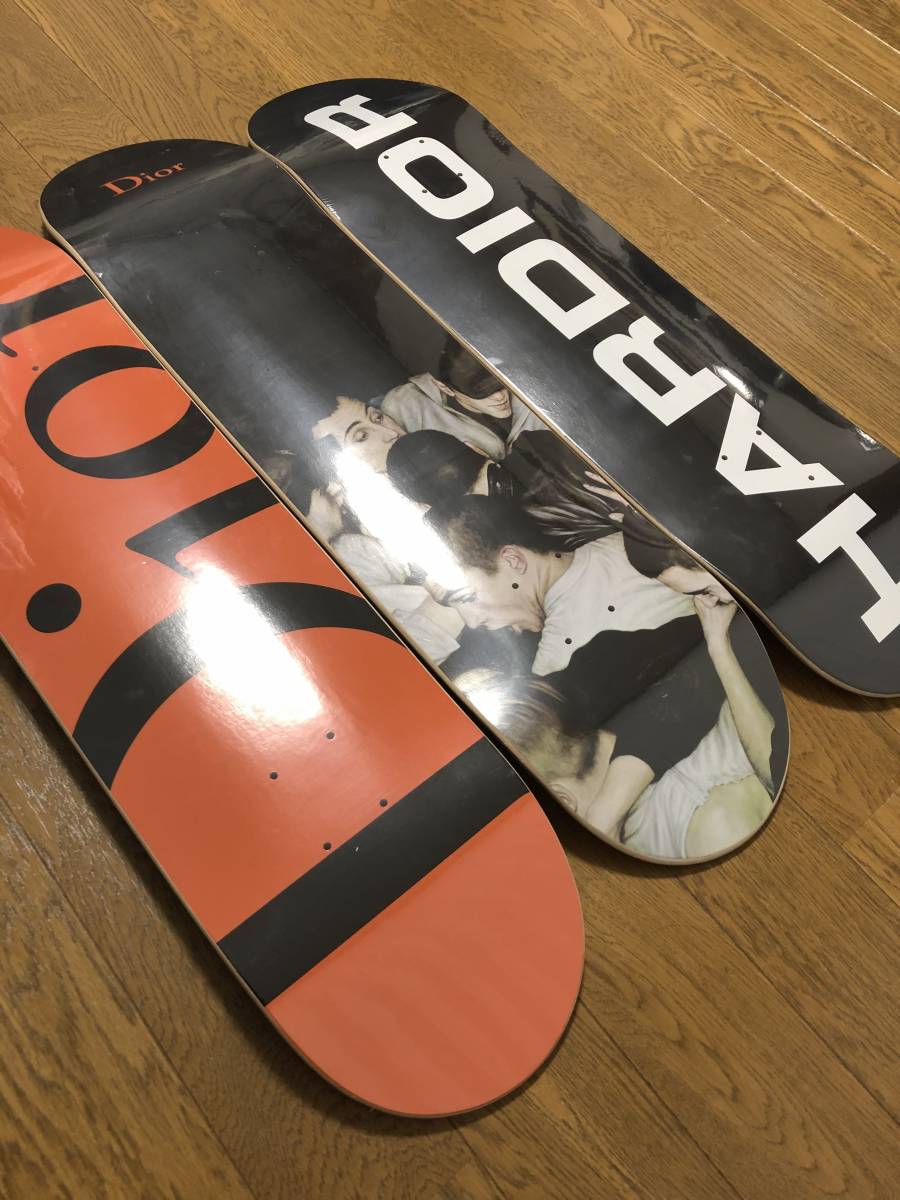  не использовался *[DIOR HOMME] 2017 SKATEBOARD DECK 3SET шелковый шаблон скейтборд скейтборд 3 шт. комплект Dior Homme 
