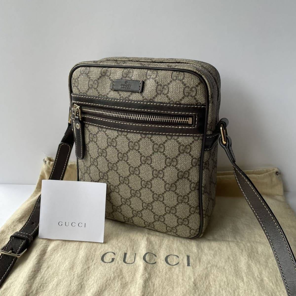 1円【極美品】 グッチ GUCCI GG柄 スプリーム ミニ ショルダー バッグ