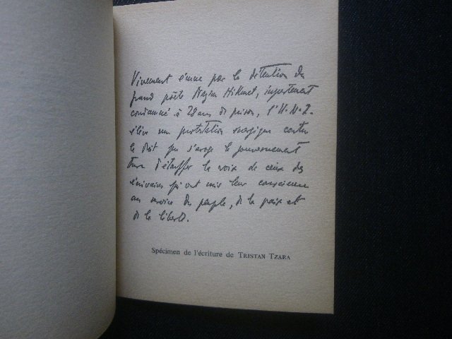 限定4000部 トリスタン・ツァラ 洋書 Tristan Tzara Jongleur de temps ナンバー入 DADA ダダ/ダダイスム/シュルレアリスムの画像3