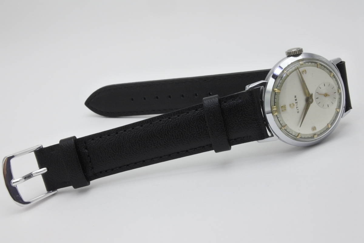 ☆☆☆貴重1940～1950年頃　 CITIZEN シチズン　Cマーク　スモールセコンド 手巻き紳士腕時計　美品_画像8