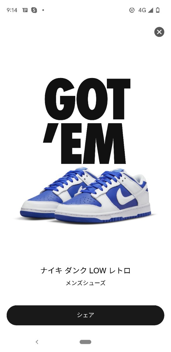 NIKE DUNK low ダンクロー レーサーブルー アンド ホワイト 27