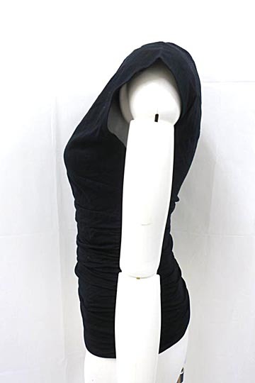 [ б/у ]PAULE KA paul (pole) ka tops футболка женский черный талия Shape . цена снижена 