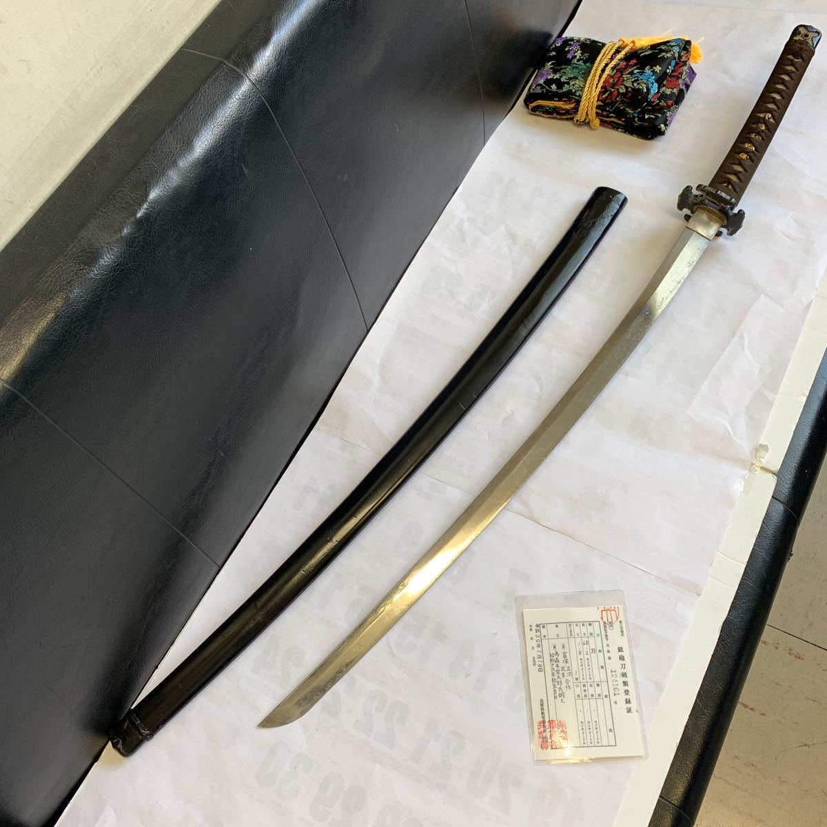 真剣 大刀 日本刀 大日本帝国陸軍 現代刀 登録証有 在銘 合作刀