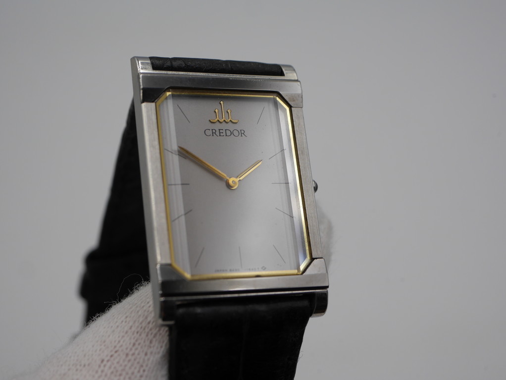 送料込み 中古 セイコー クレドール 角型 2針 8420-6990 純正革 送料込み 中古 セイコー クレドール 角型 2針 8420-6990 純正革