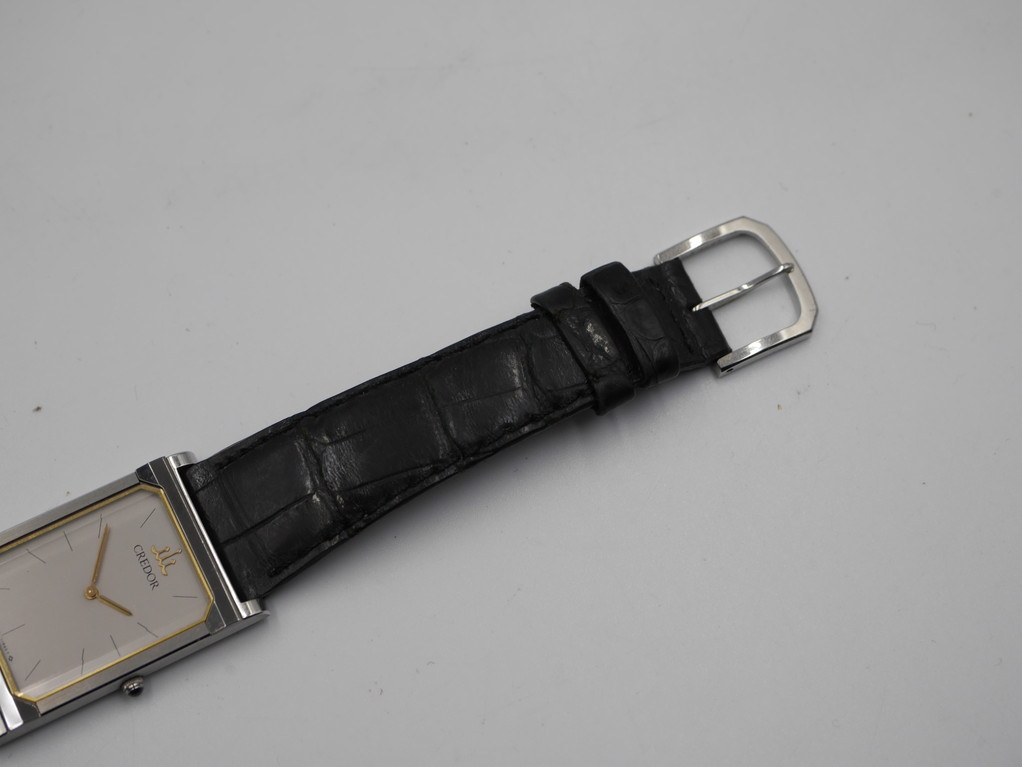 送料込み 中古 セイコー クレドール 角型 2針 8420-6990 純正革 送料込み 中古 セイコー クレドール 角型 2針 8420-6990 純正革