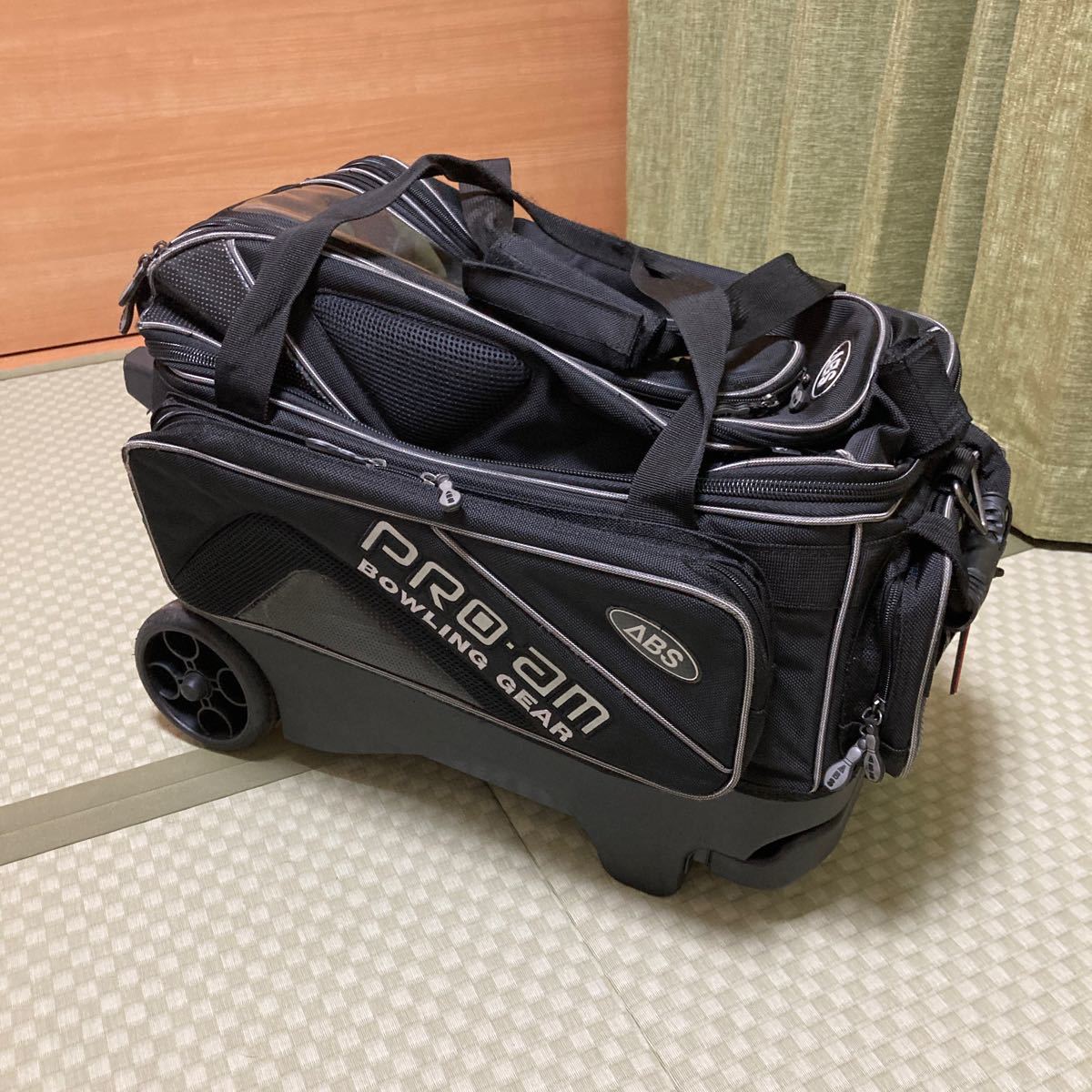 ABS PRO-am ボウリングバッグ 黒 2ボール用