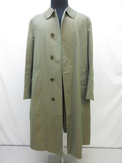 史上最も激安】 ☆sr0218 Aquascutum コート 英国製 Aqua5 カーキ