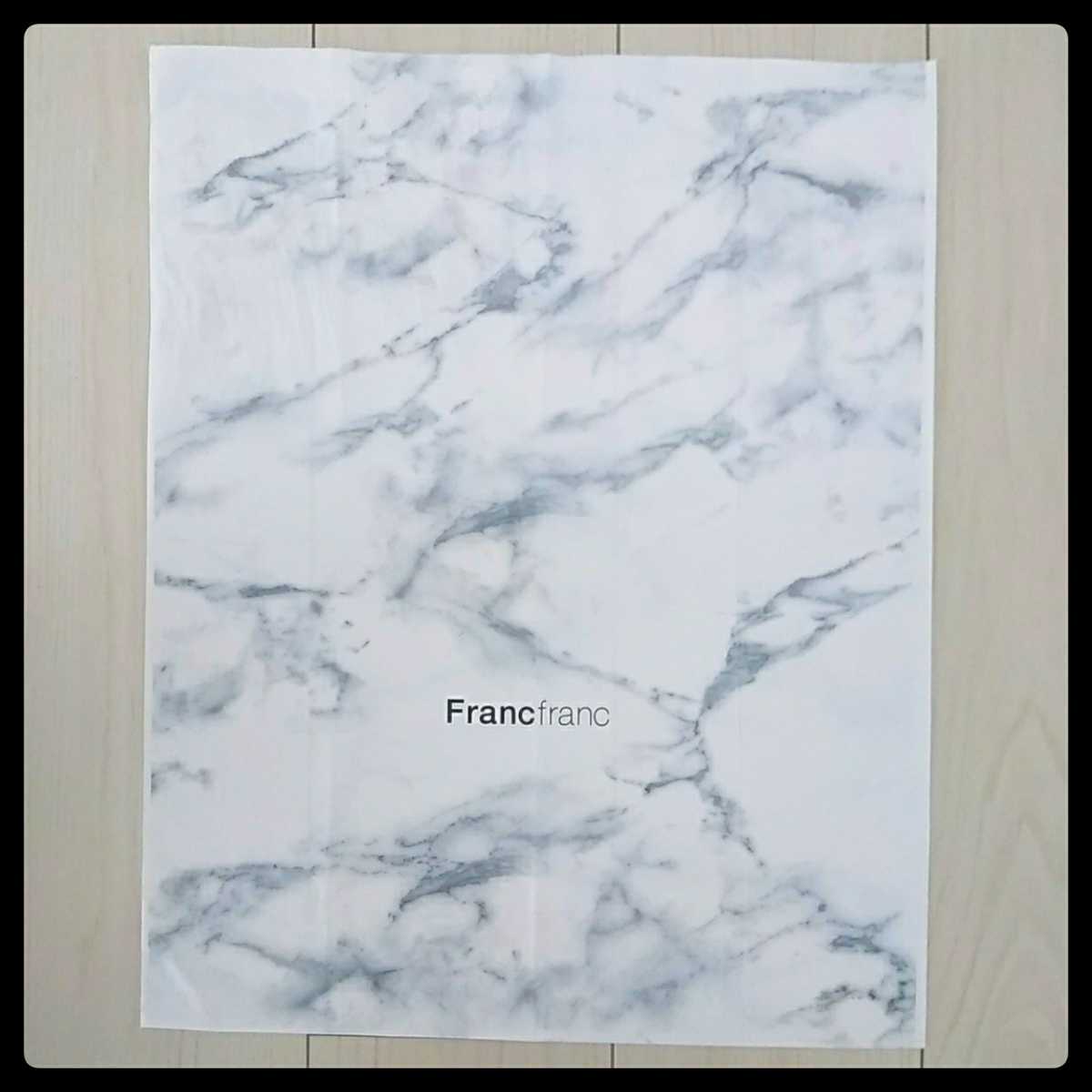 Francfranc フランフラン ショップ袋 ビニール 代理石柄 大 送料140円 最大92 オフ ビニール