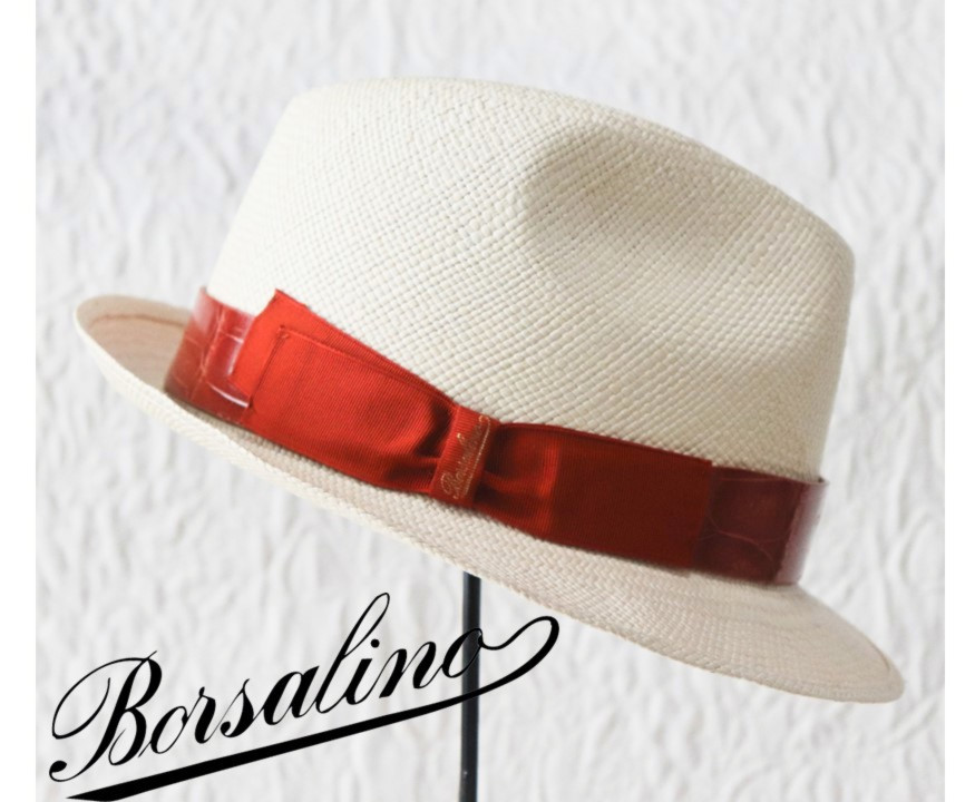 95,700円新品タグ付き【Borsalino ボルサリーノ 】希少!ワニ革