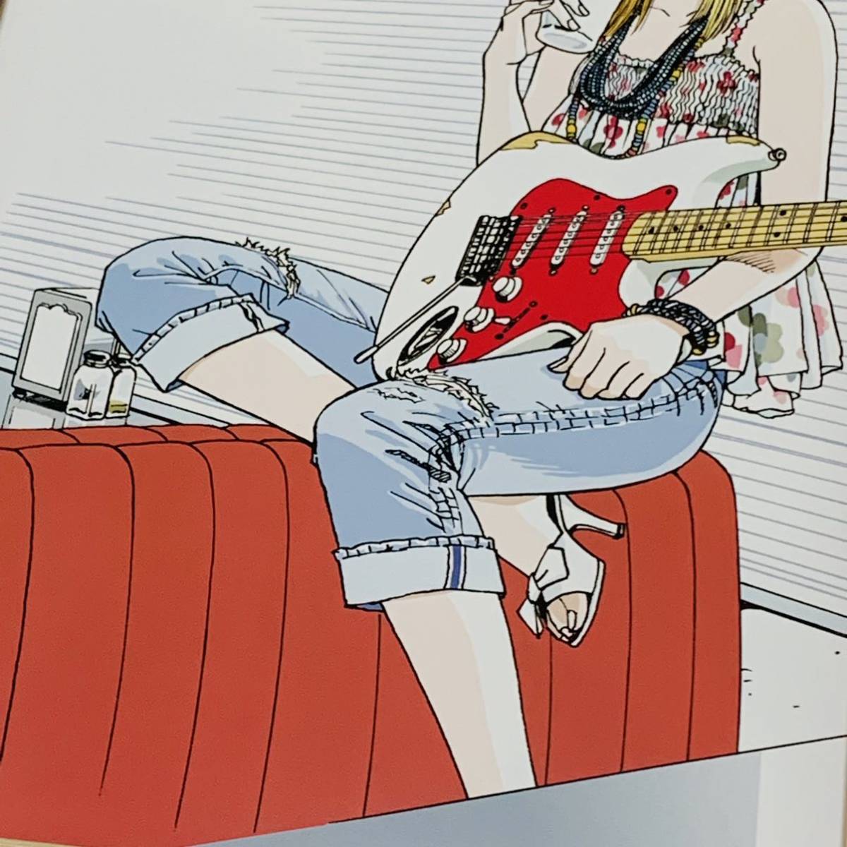 江口寿史 イラスト B5サイズ 額装品 ストップひばりくん 江口寿史 イラスト B5サイズ 額装品 ストップひばりくん