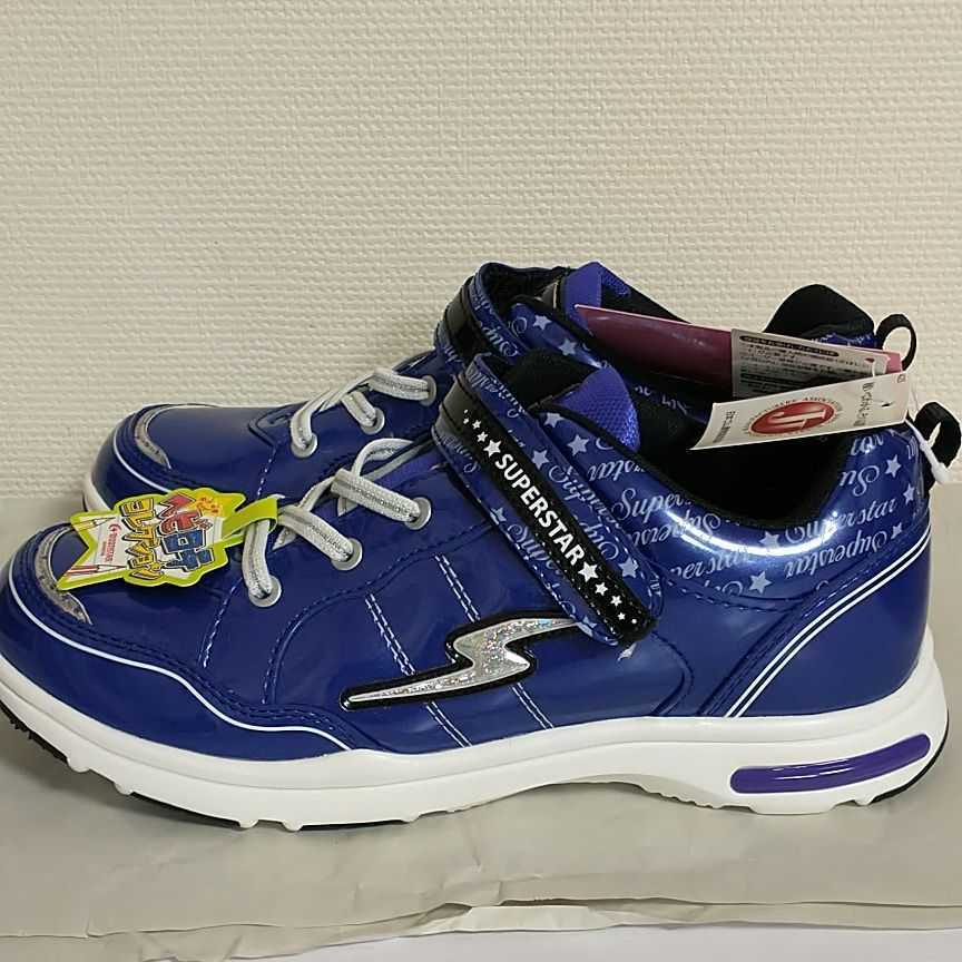最終値下げ 新品 ムーンスター スニーカー 24cm EE パープル キッズ ジュニア 女の子 小学生 通学 #tnftnf 子ども用シューズ | crowdster.com