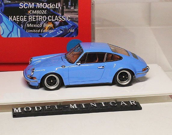 ▲最後1台！超貴重な！世界限定40台！SCM 1/43 ポルシェ Porsche 911 964 Singer Blue 新品