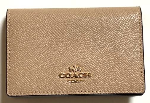 特価! 人気 COACH コーチ クロスグレイン レザー カードケース 名刺