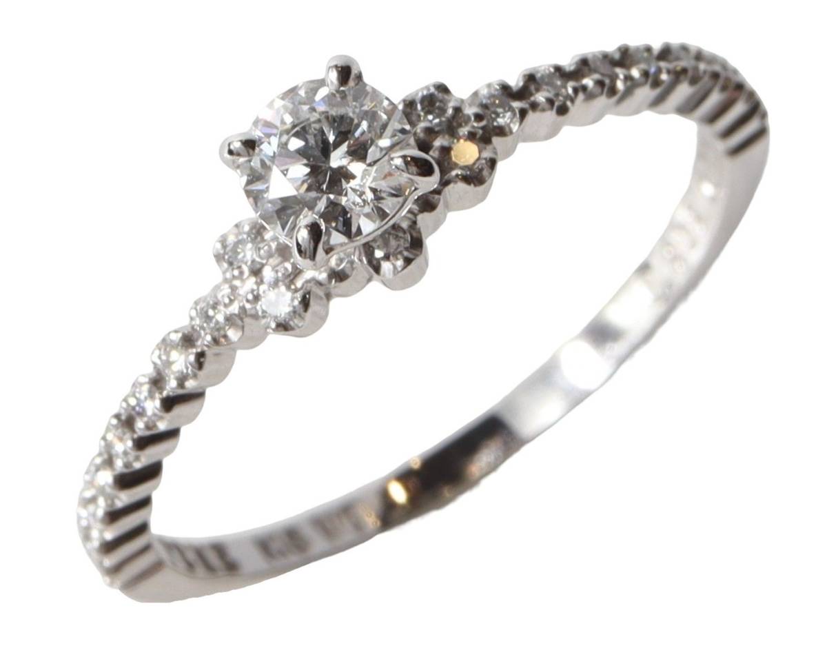 AHKAH アーカー PEME K18WG デザイン リング ダイヤモンド 0.202ct 0.10ct 8.5号 ホワイトゴールド 指輪 アクセサリー