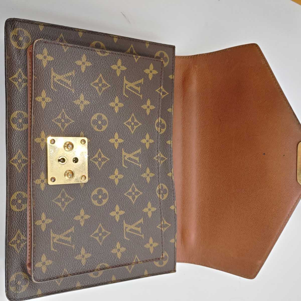 1円スタ LOUIS VUITTON ルイヴィトン モンソー ハンドバッグ ロック金具 箱型 レディース モノグラム _画像7