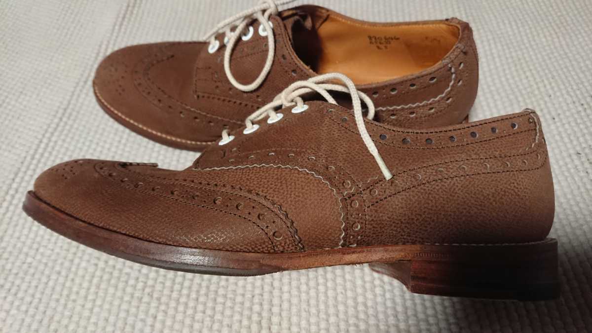 TRICKER'S DERBY SHOES WITH WHITE EYELET uk8 5 トリッカーズ