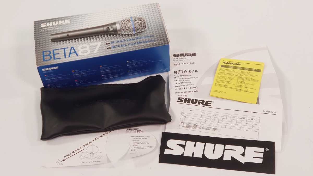 美品】SHURE BETA 87A コンデンサー ハンドヘルド マイク【新品同様