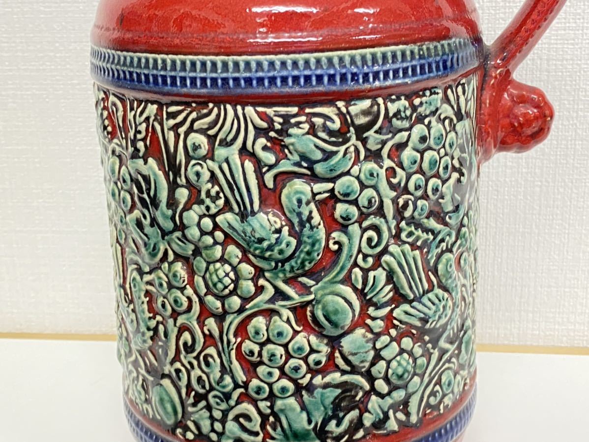西ドイツ製 ヴィンテージ Dumler & Breiden 大きな陶器の花瓶 ミッドセンチュリー期 アンティーク FAT LAVA 美品_画像4