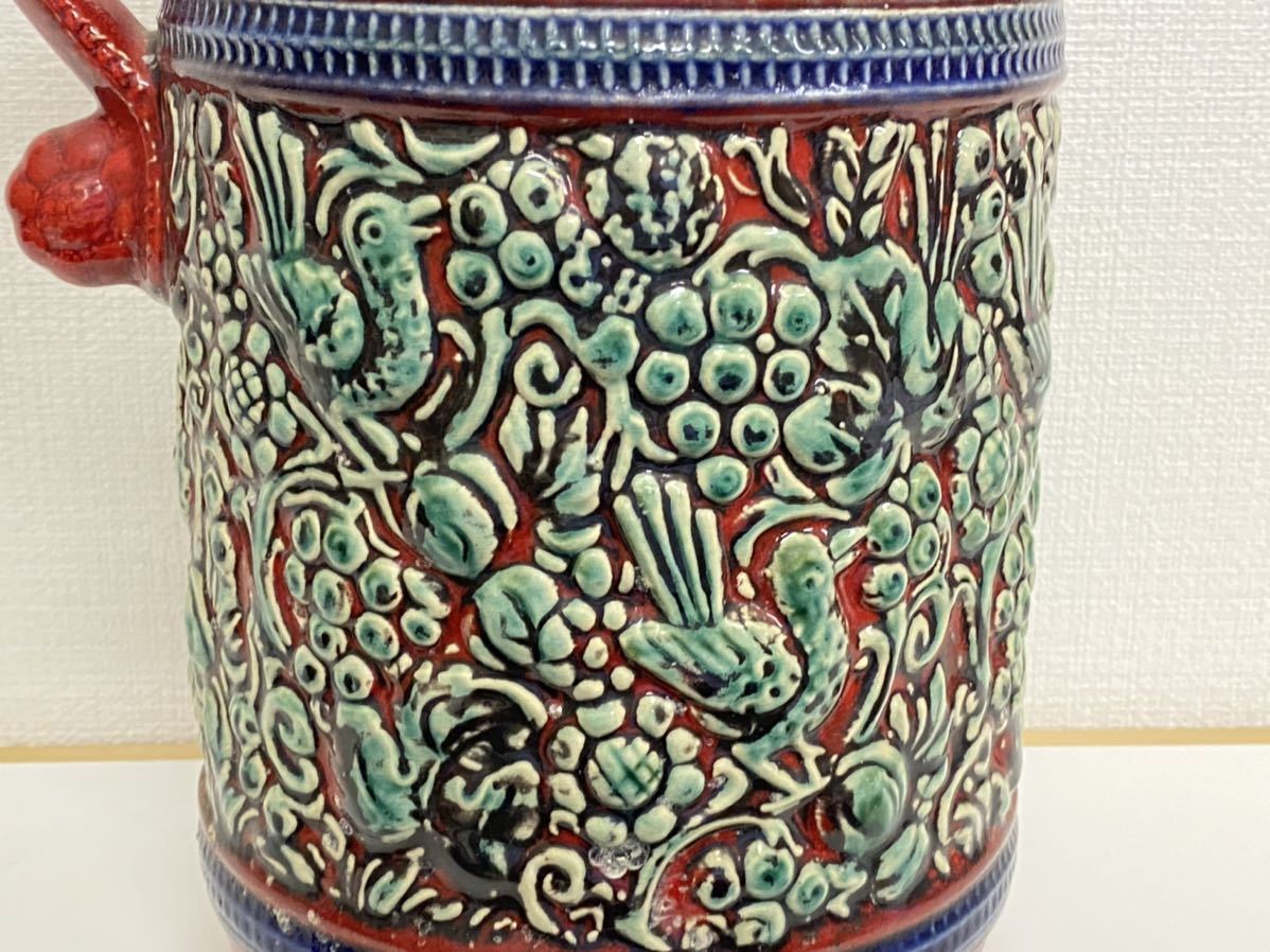 西ドイツ製 ヴィンテージ Dumler & Breiden 大きな陶器の花瓶 ミッドセンチュリー期 アンティーク FAT LAVA 美品_画像3