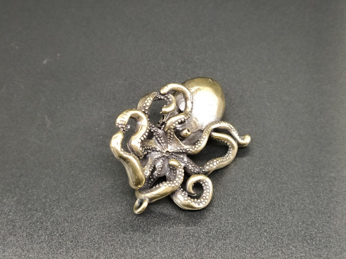 銅製置物　タコ　蛸