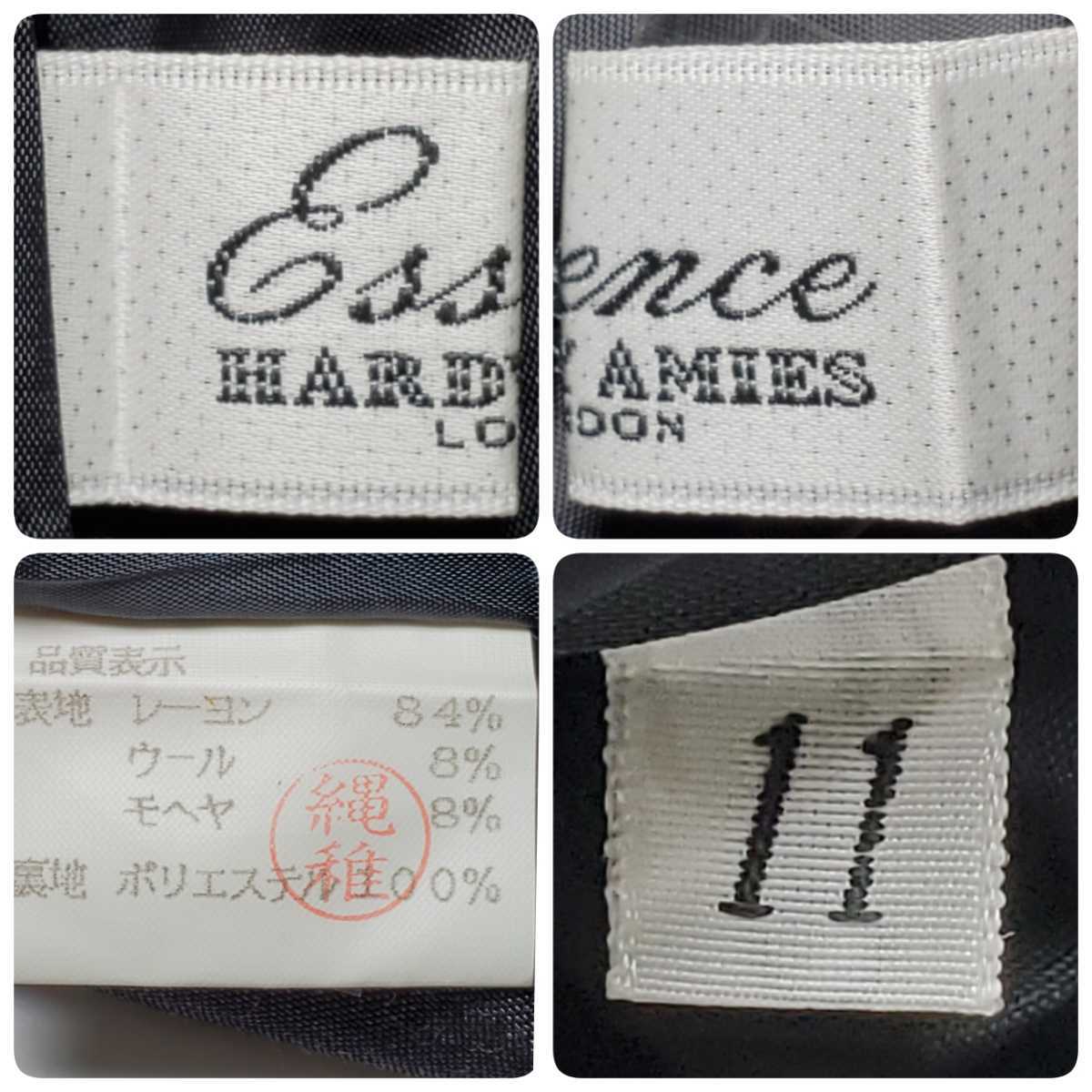 Essence HARDY AMIES Hardy Amies черный длинная юбка размер 11( примерно M размер соответствует )