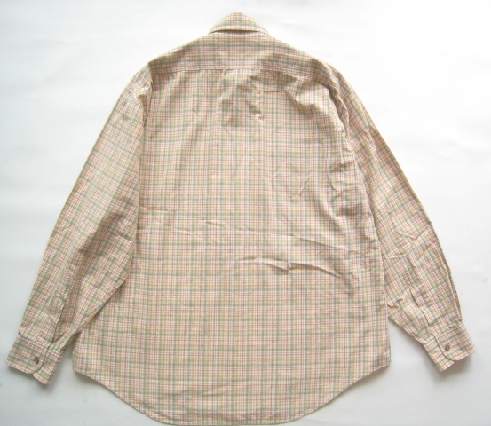  beautiful goods!! Karl hell mKarl Helmut* Logo tag attaching check pattern double pocket button down shirt M made in Japan 