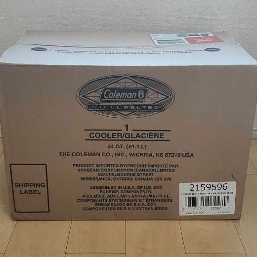 新品未開封 Coleman コールマンステンレススチールベルトクーラー シルバー