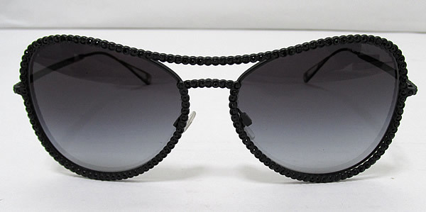* genuine article new goods CHANEL Chanel black Stone sunglasses *