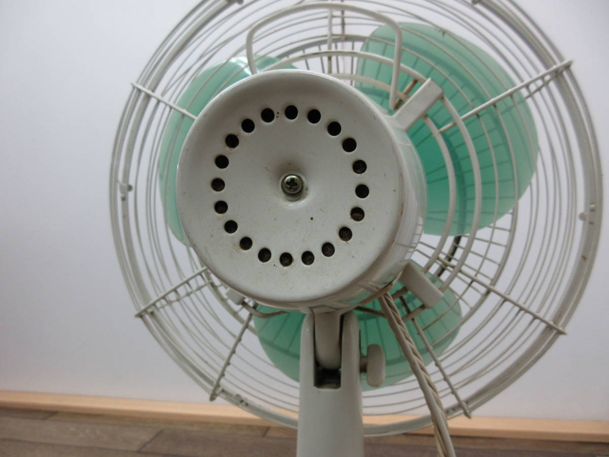 M[7-6]*11 retro National National electric fan 30FD 30cm 3 sheets wings root green green electrification OK secondhand goods 