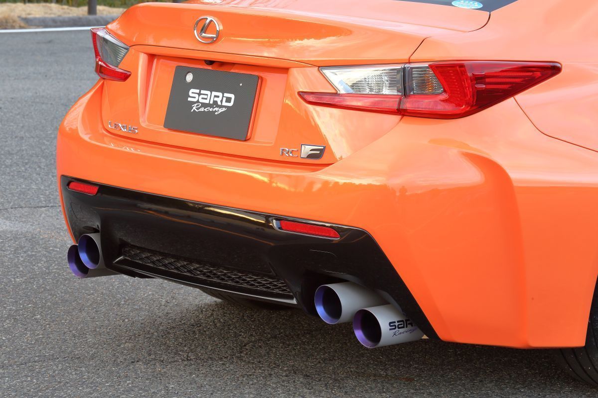 自動車関連業者直送限定 SARD Ti-Z MUFFLER マフラー 左右4本出し フルチタン LEXUS RCF H26年10月～H31年04月 (23003)_画像4