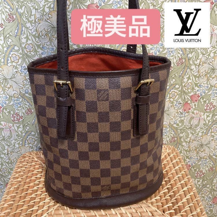 極美品☆正規品 ルイヴィトン マレ ダミエ エベヌ トートバッグ