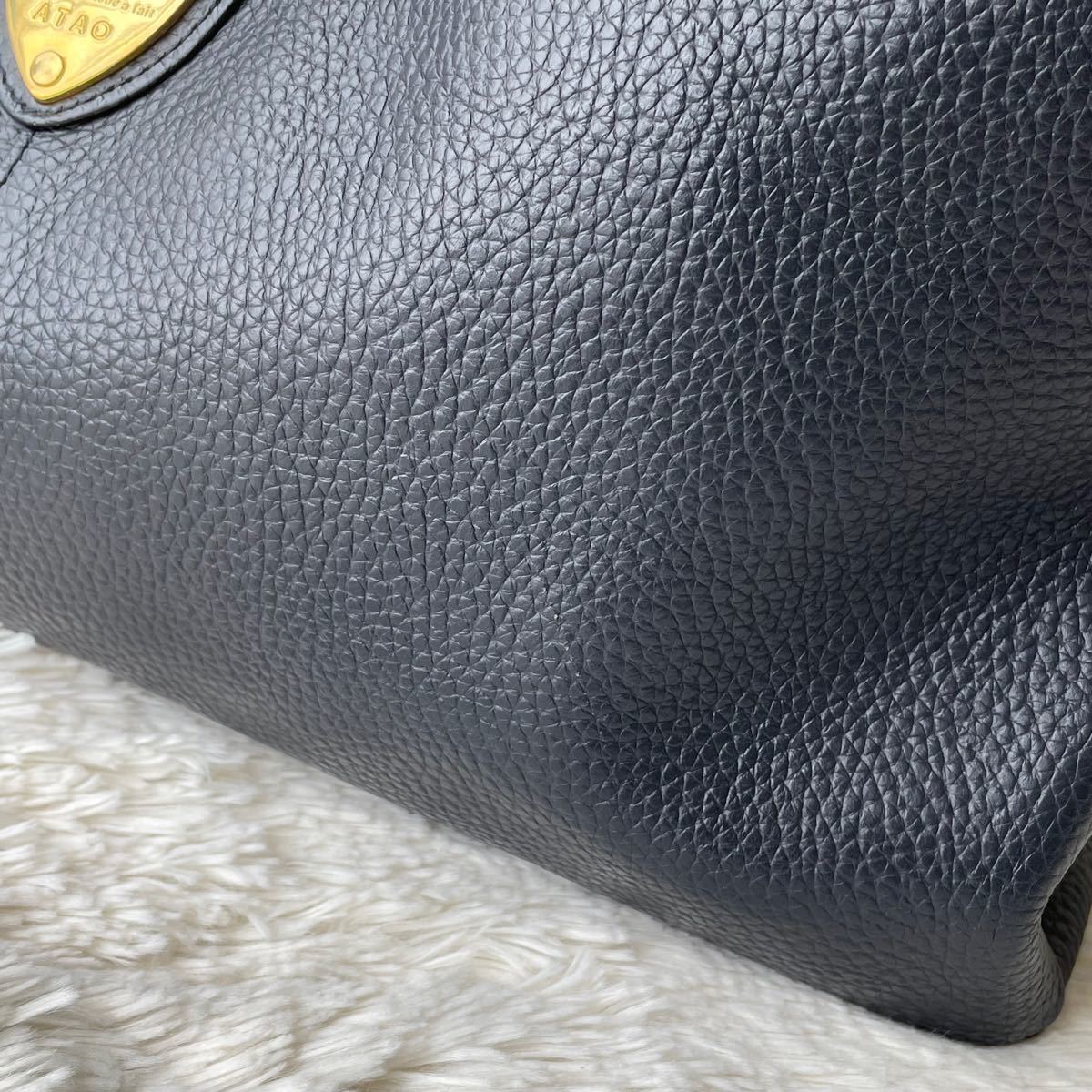 美品】ATAO エルヴィ ネイビー ショルダーバッグ 2way A4収納 kanfa720.com